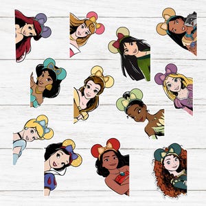 All Disney Princesses Inspired Side Door Magnet, Disney Trip Cruise Door, Elsa Anna Tiana Princess Cruise Magnets, Girls Trip Magnet