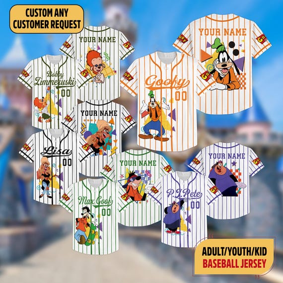 Custom A Goofy Movie Baseball Jersey, Personalized Retro 90s Goofy