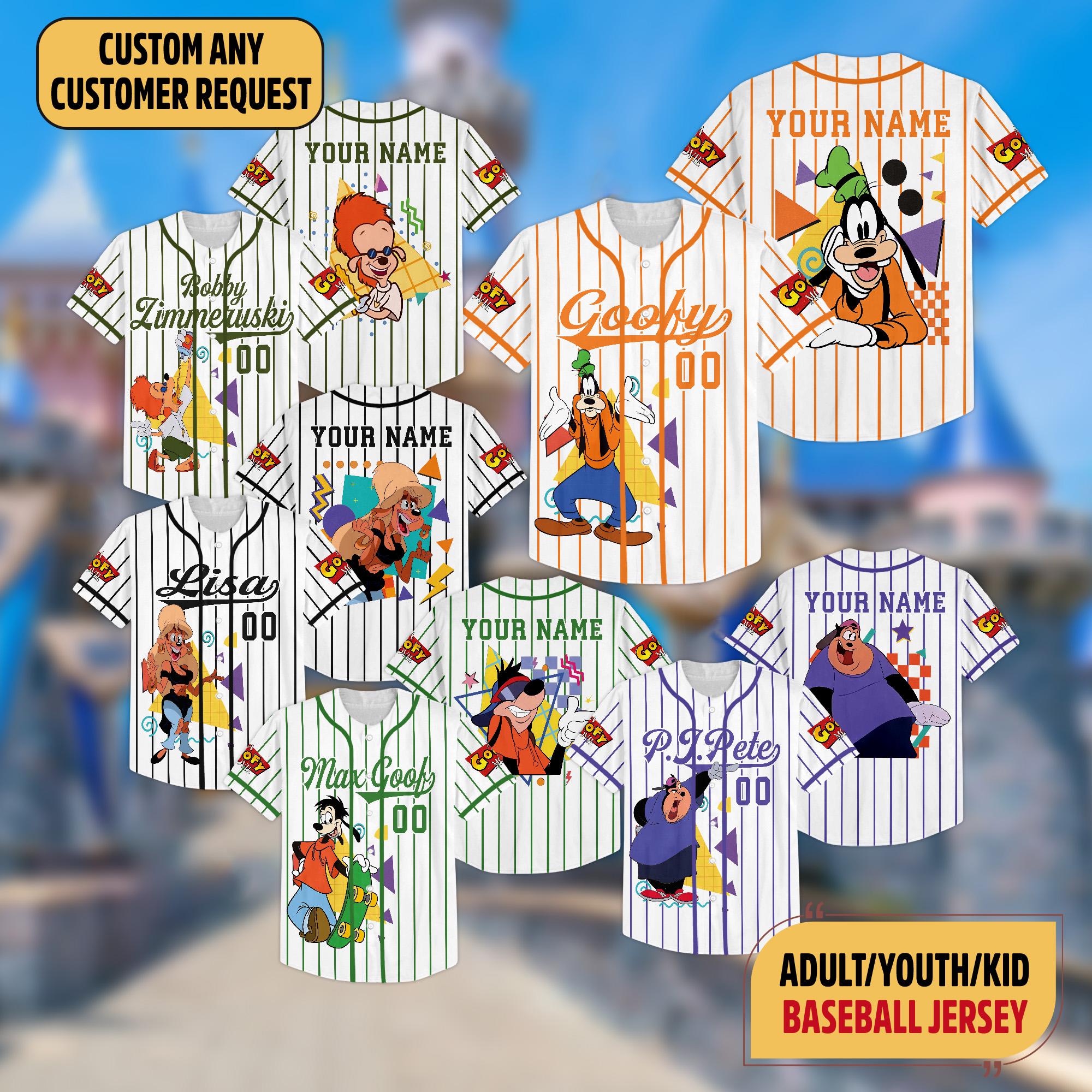 Custom A Goofy Movie Baseball Jersey, Personalized Retro 90s Goofy