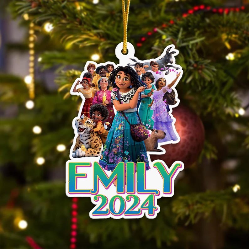 Personalized Princess Ornament, Animated Movie Xmas Ornament Shape Fan
