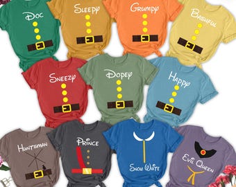 Camisetas de disfraz inspiradas en enanos legendarios, camiseta de cosplay de enanos a juego, disfraz de Halloween para grupo familiar, regalo de cumpleaños