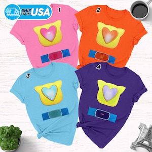 Super Cat Suit Costume, Cat Hero Group Matching Shirt, Custom Cat Friend Halloween Shirt, Cat Heart Costume Family Vacation 2023 Tee
