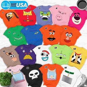 Beloved Toy Characters Halloween Costume Tshirt, Animated Toys Cosplay Inspired Shirt, Halloween Costume For Family Group T Shirt