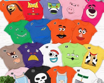 Beloved Toy Characters Halloween Costume Tshirt, Animated Toys Cosplay Inspired Shirt, Halloween Costume For Family Group T Shirt