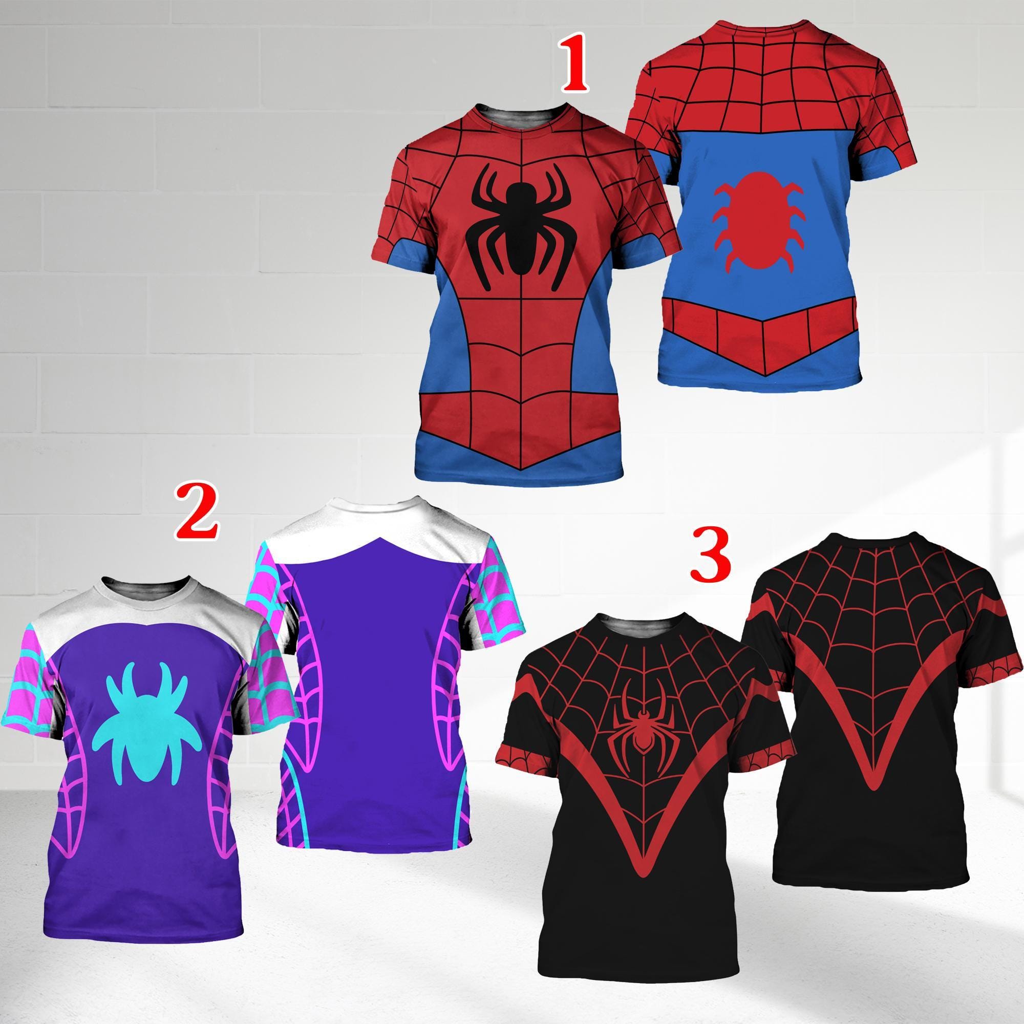 Discover Spidey And Amazing Friends Halloween Costume 3D Shirt, Gwen Stacy Spidey Spin Superhero Cosplay Party Matching, Disney Birthday Gift For Kid