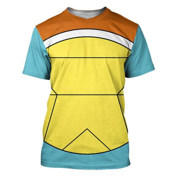 Футболка на заказ с изображением черепахи, рубашка с анимационным фильмом, футболка с 3D-принтом черепахи по всей поверхности, рубашка на заказ на Хэллоуин