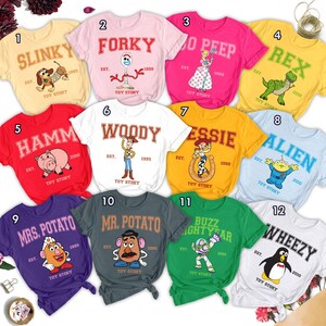 Toy And Friends Est Family Shirt, Custom Toy Adventure Movie Characters Group Matching T-Shirt, Toy Movie Shirts, Gift For Friends RE