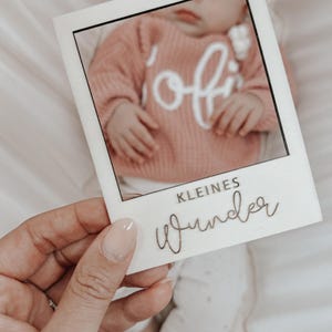 Kleines Wunder - Holzpolaroid   - Polaroid - Instagram - Fotorequisite - Meilenstein - Baby - Kleinkind - Alltag - Happy - Moments