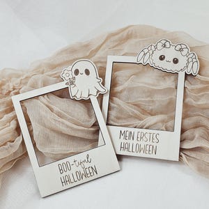 Halloween Meilensteine - Polaroid aus Holz - Halloween Motive - Erstes Halloween - Bootiful - Polaroids - Instagram