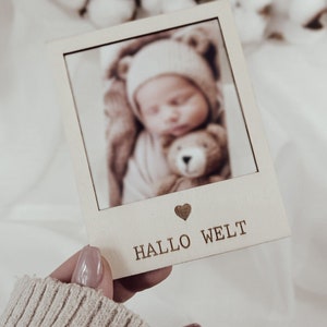 Hallo Welt - Geburt - Neugeborenen  - Polaroid - Instagram - Fotorequisite - Meilenstein