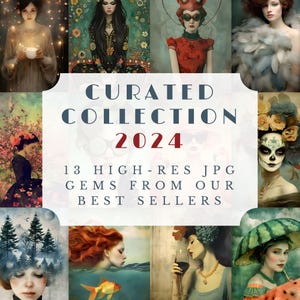 Collection 2024 - 13 gemmes JPG haute résolution parmi nos meilleures ventes, images numériques pour journal indésirable, scrapbooking et fabrication de cartes