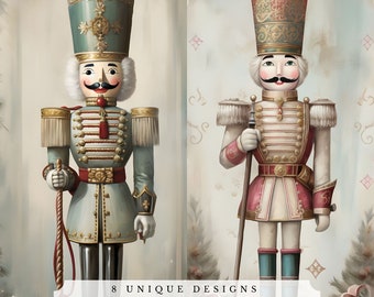 Nutcracker Christmas Junk Journal Pages, Printable Ephemera (Digital Download)