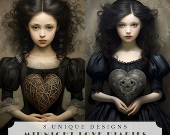 Páginas del diario basura Dark Valentine, efímera gótica (descarga digital)