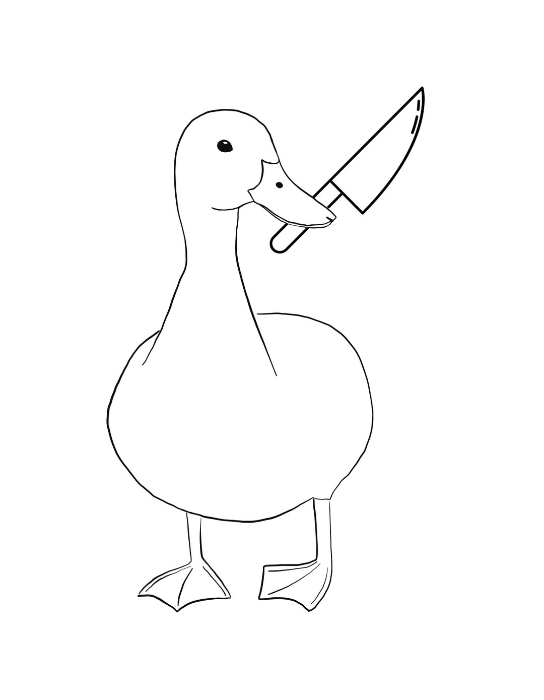 Duck With Knife Design File SVG File CNC Routing CNC Plotting Etsy