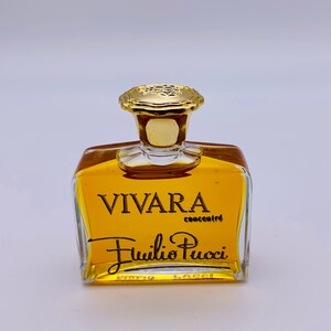Vivara par Emilio Pucci Concentré, coffret en bois. 1/4 once liquide onces Objets de collection originaux de 1965