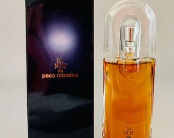 La Nuit Paco Rabanne Eau de Parfum Vaporizador 30ml / 1 fl. onz. Coleccionables antiguos Nuevo