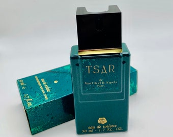 Eau de toilette vaporisateur TSAR de Van Cleef & Arpels 50 ml / 50 ml. millésime. Objets de collection.