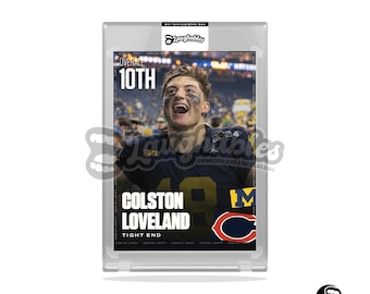 Colston Loveland | Bears | Custom Art | ACEO Trading Football Card Novelty
