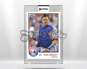 Tom Brady | Expos | Custom Art Trading Baseball Card Novelty