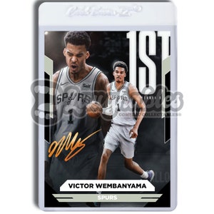 Victor Wembanyama Signed Spurs Custom Framed Nike Jersey with LED Display &  (2) PSA 10 Graded Rookie Cards (Fanatics)
