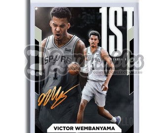 Victor Wembanyama | Spurs | Custom Art Trading Basketball Card Novelty