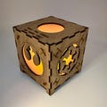 Star Wars Wooden Lantern: Laser Engraved LED Tealight Candle Holder