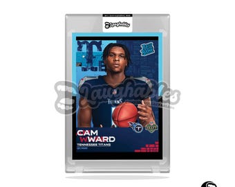 Cam Ward | Titans | Custom Art | ACEO Trading Football Card Novelty