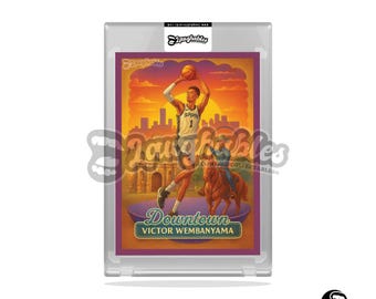 Victor Wembanyama | Spurs | Custom Downtown Art Trading Basketball Card Novelty