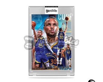 Stephen Curry | Warriors | Custom Art Basketball Trading Card Novelty