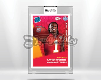 Xavier Worthy | Kansas City Chiefs | Super Rookie | Custom Art Trading Card Novelty
