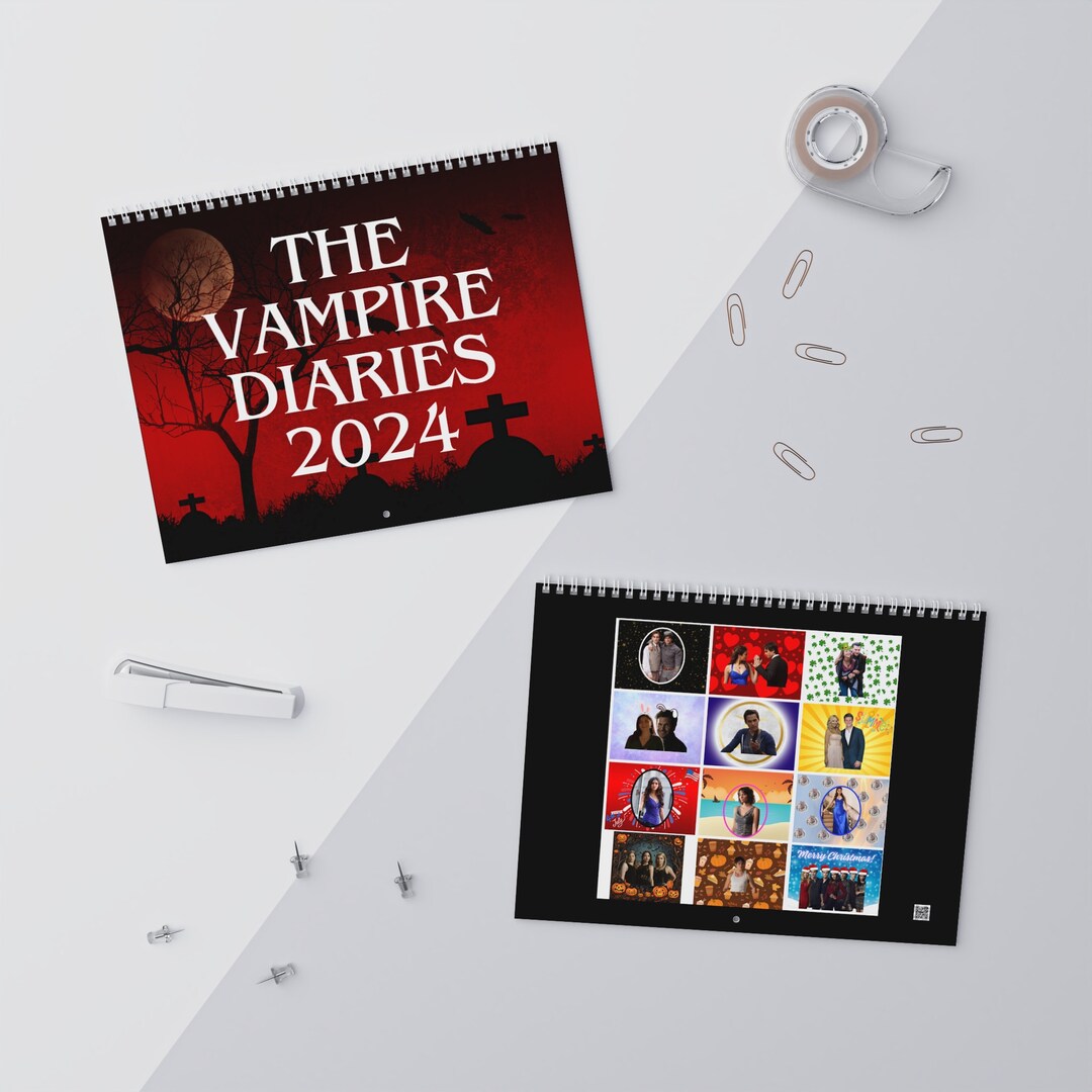 The Vampire Diaries Wall Calendars 2024 Etsy