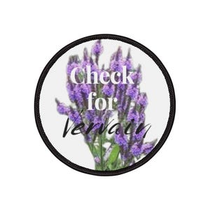 Check For Vervain Iron-On Patches