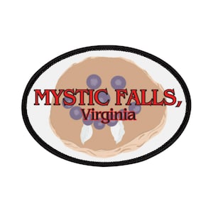 Mystic Falls, VA Vampire Blueberry Pancake Iron-On Patches