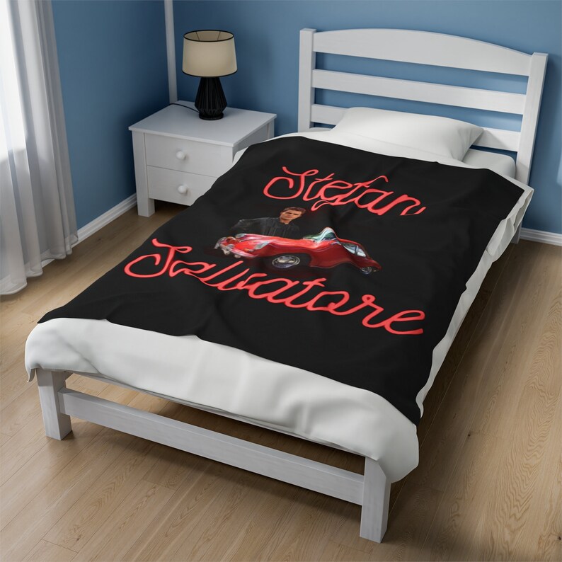 Stefan Salvatore Velveteen Plush Blanket Etsy