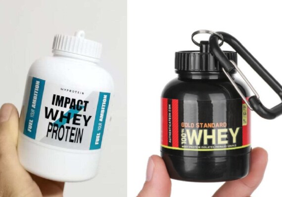 Portable Protein Powder Bottle With Whey Keychain Sports Health