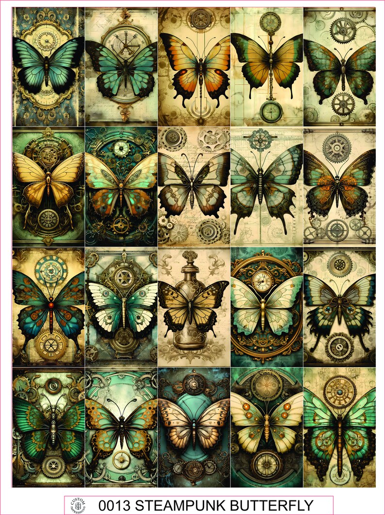 VINTAGE VELLUM STICKERS #2 - Sheet of 25 - Etsy