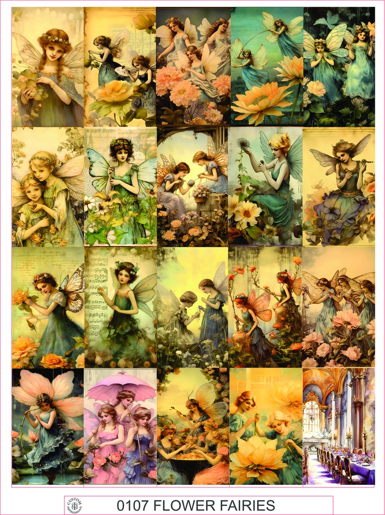 VINTAGE VELLUM STICKERS #14 - Sheet of 25 - Etsy