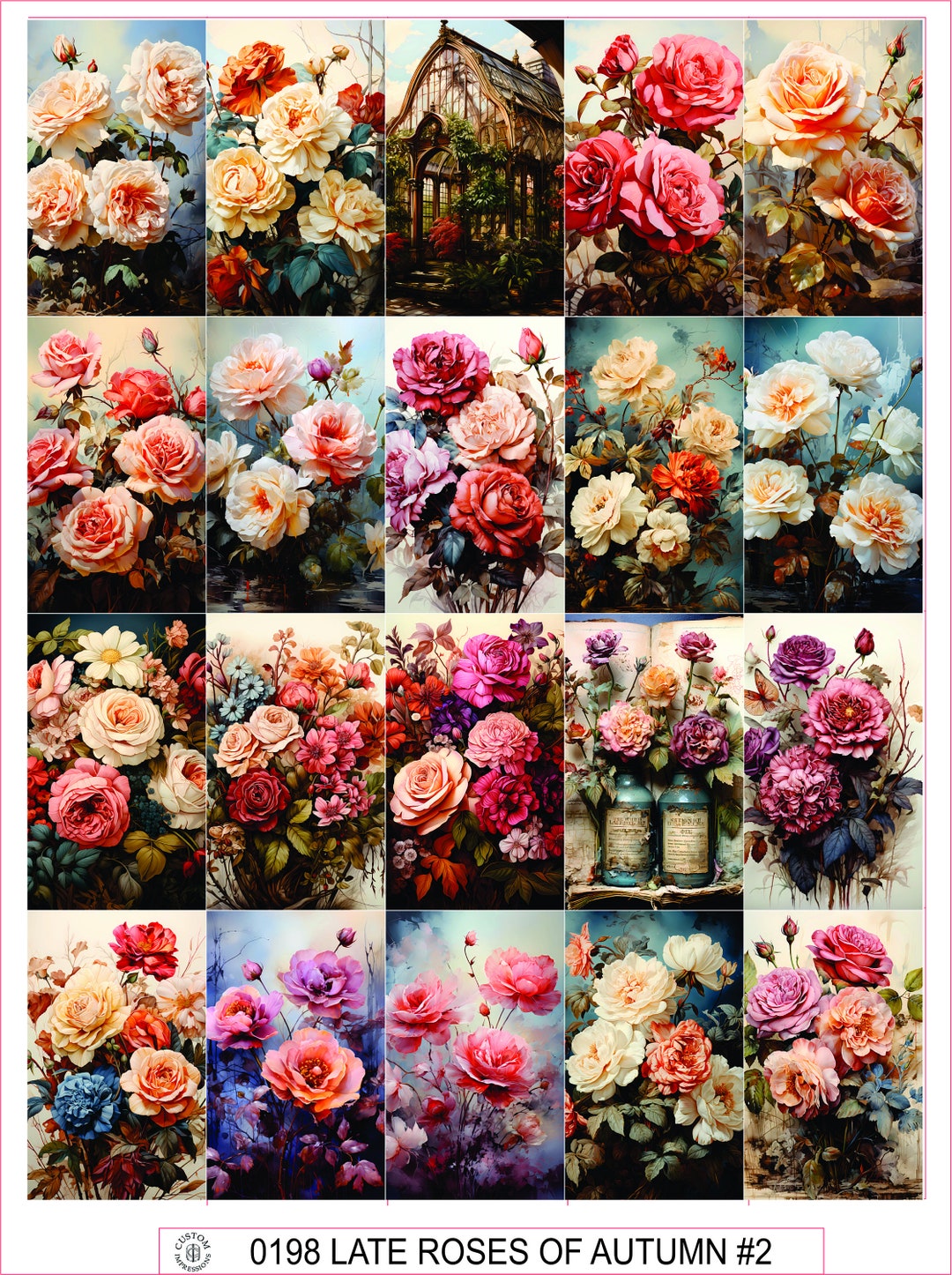 VINTAGE VELLUM STICKERS #28 - Sheet of 25 - Etsy