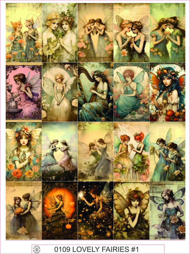 VINTAGE VELLUM STICKERS #14 - Sheet of 25 - Etsy