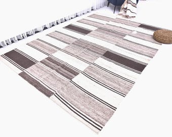 200x300 Teppich, 200x300 Kelim Teppich, Handgefertigter Kelim Teppich, Kilim Teppich, 200x300, Kilim, Teppich für Bauernhauszimmer