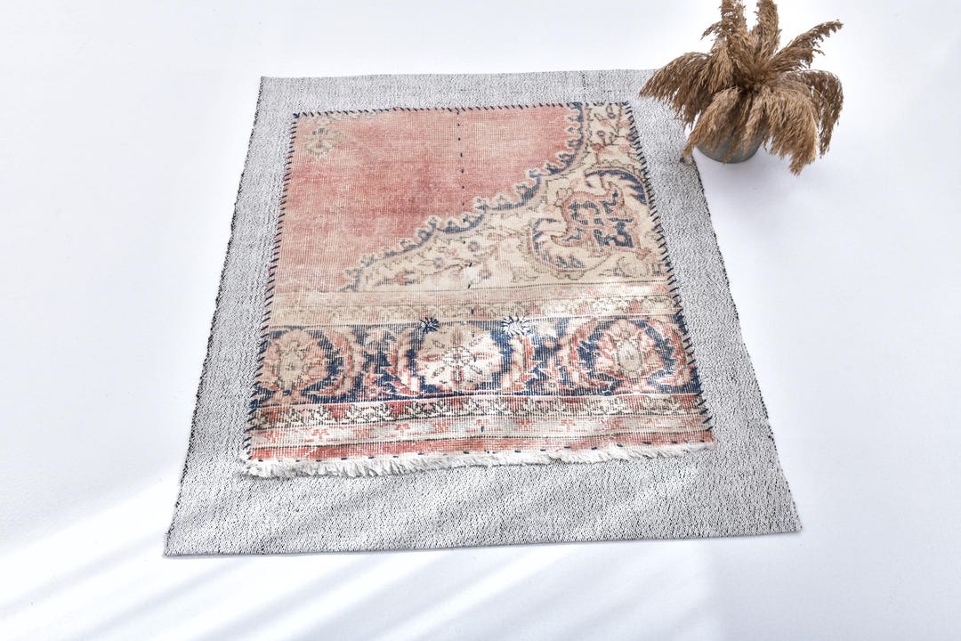 3x3 Brown Beige Vintage Kilim Rug, 3x3 Kilim Rug, 3x3 Rug, Handmade ...