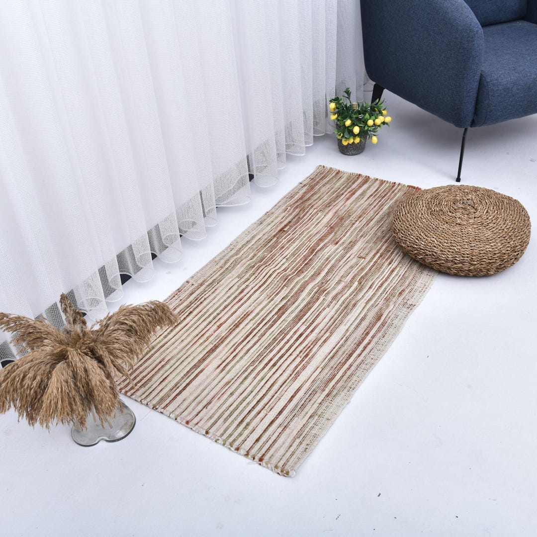 2x4 Green Beige Terracotta Doormat Rug, 2x4 Kilim Doormat Rug, 2x4 Rug ...