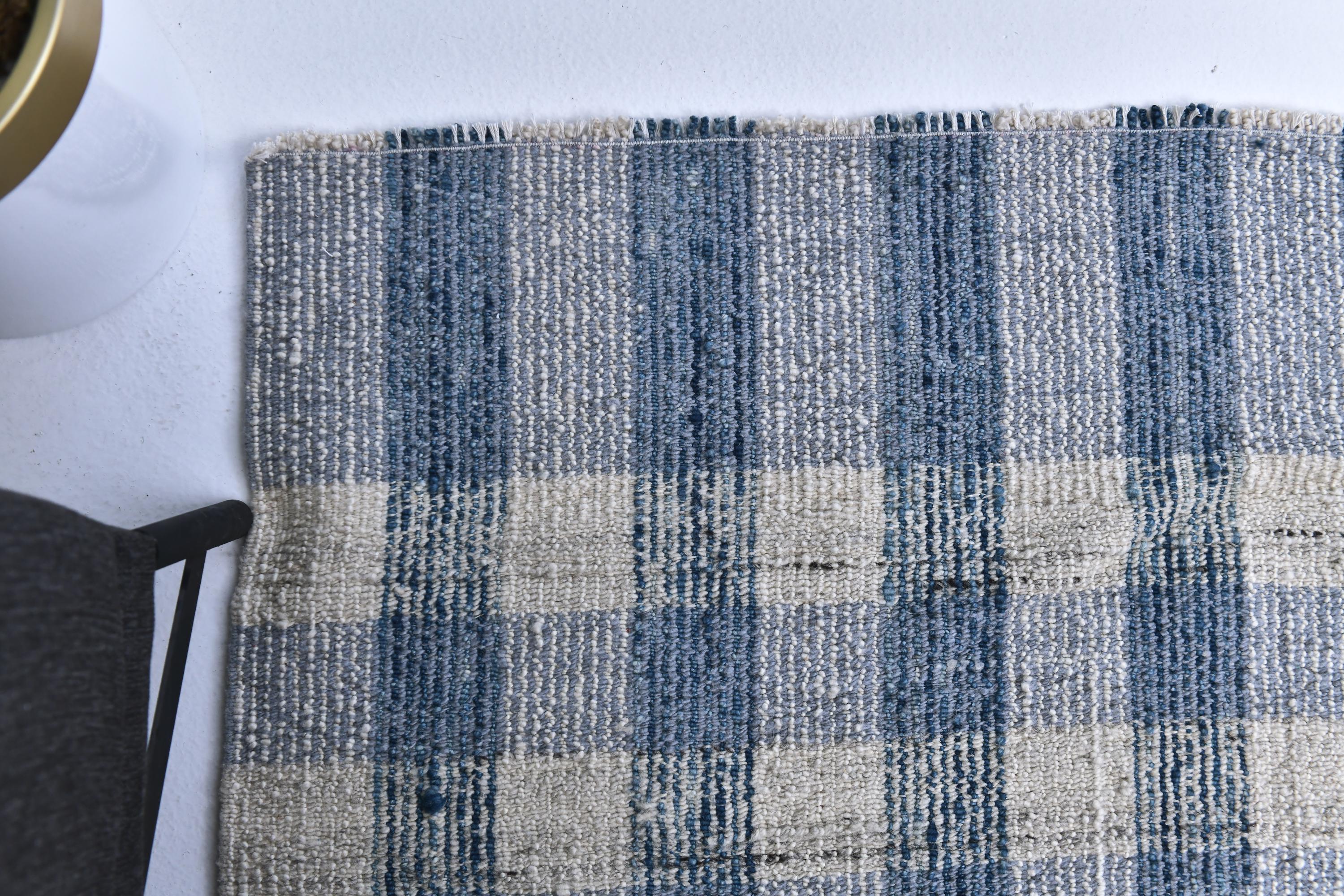 Handmade 6x9 Indigo Blue Wool Rug: Traditional Scottish Home Decor - Etsy
