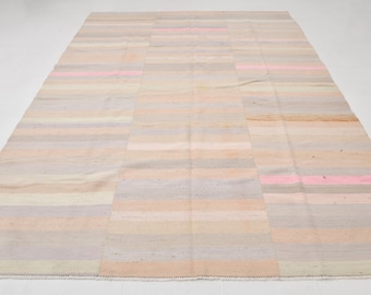 8x10 Rugs, 8x10 Kilim Rug, 8x10 Vintage Turkish Kilim Rug, 8x10, Wool Handwoven Kilim, Oversize Kilim Rug, Extra Large Area Rug, Kilim 8x10