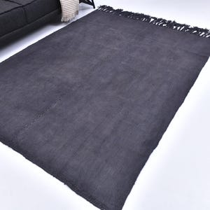 Alfombra de cáñamo de 13x18 cm - Alfombra turca vintage de cáñamo de 13x18 cm - Cáñamo natural hecho a mano - Alfombra de 13x18 cm - Boho pastel suave - Alfombra azul grisácea - Bohodecor