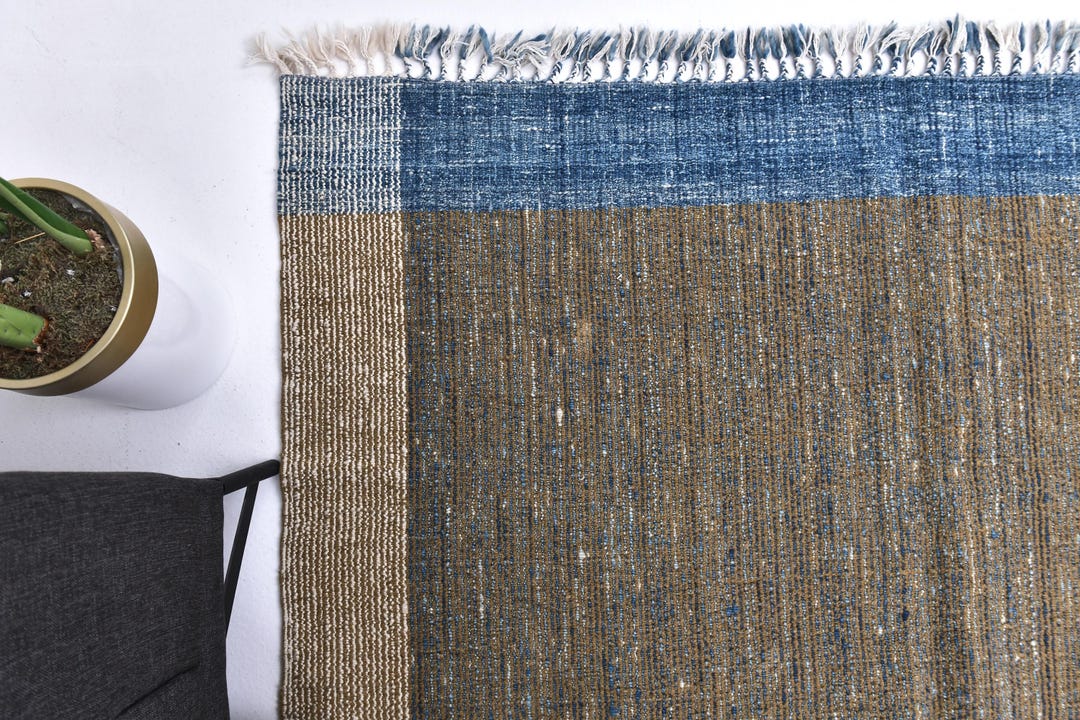6x9 Handwoven Wool Kilim Rug, 6x9 Green Blue Kilim Rug , 6x9 Nordic ...