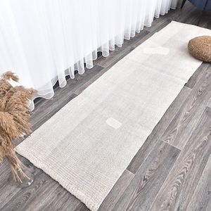 2x8 White Turkish Runner Rug 2x8 White Runner Natural Handmade Hemp 2x8 Rug Soft Pastel Bohemian 2x8 Rug For Kitchen Laundry Gift Teppich