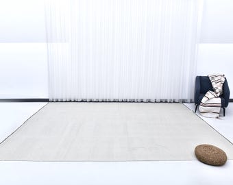 9x12 Rug, 9x12 Modern Jute Kilim Rug, 9x12 Kilim Rug, Wool Handknotted Kilim, 9x12 Vintage Rug, Cream & Beige Kilim, Bohemian Style, Gift
