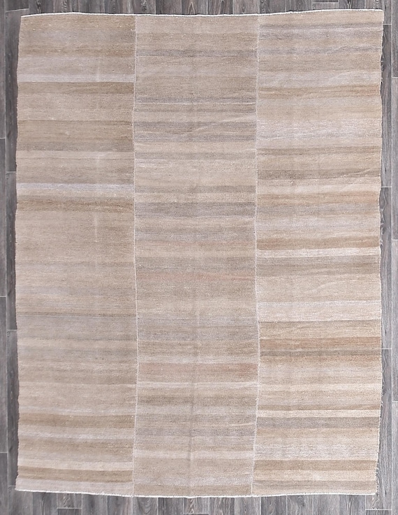 8x10 Off Beige Neutral Hemp Rug, Oversize Hemp Rug, Large Handmade Hemp Rug, 8x10 Rug, Soft Pastel Bohemian, Hemp Rug 8x10, Rug For Bedroom