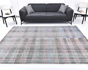 6x9 TURKISH VINTAGE KILIM Rug, 6x9 Kilim Rug, 6x9 Rug, Aesthetic Handmade Wool Rug, 6x9 Area Rug, Multicolor Kilim Rug, 6x9 Vintage Rug, 60s
